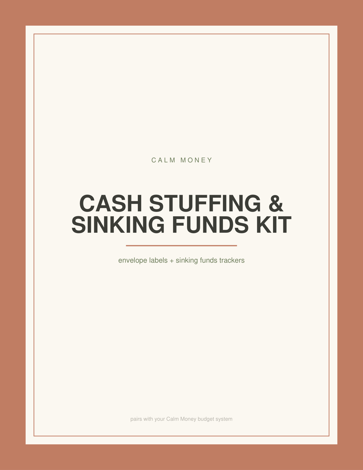 Cash Stuffing & Sinking Funds Kit — product cover