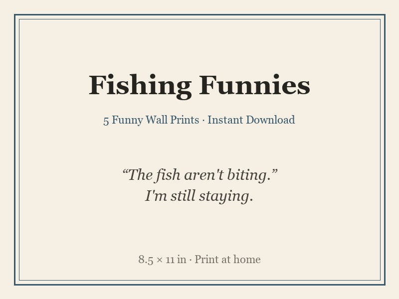 Fishing Funnies (5 Wall Prints) — product cover