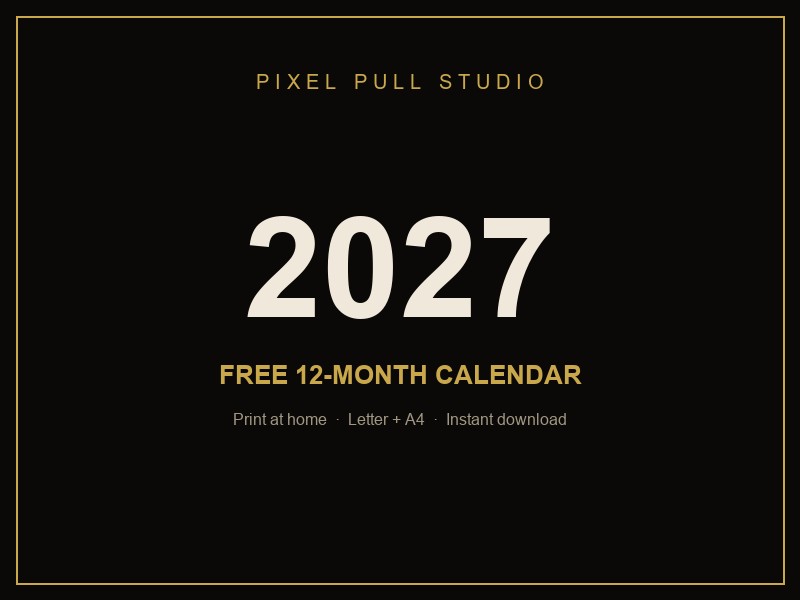 2027 Free Calendar — product cover