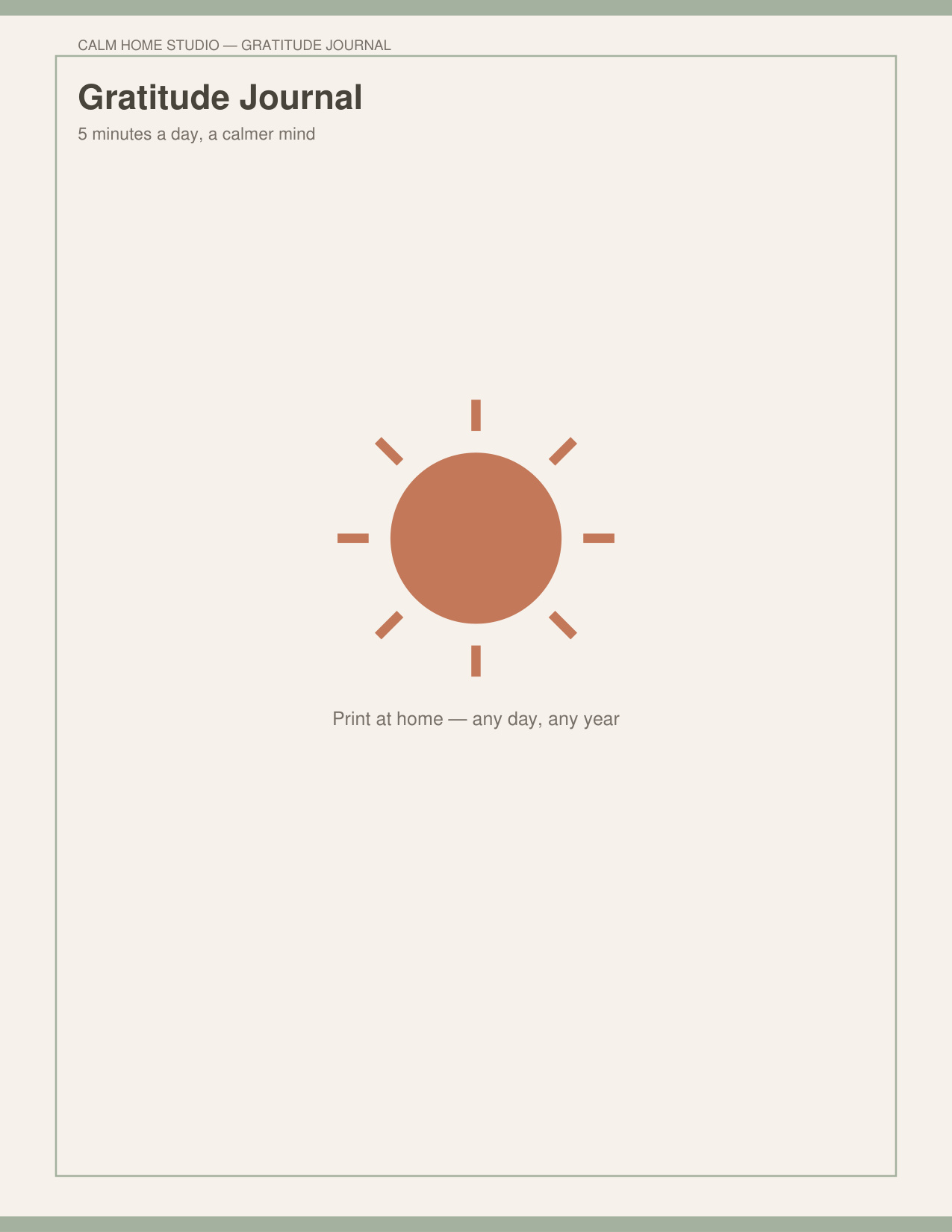 Gratitude Journal — product cover