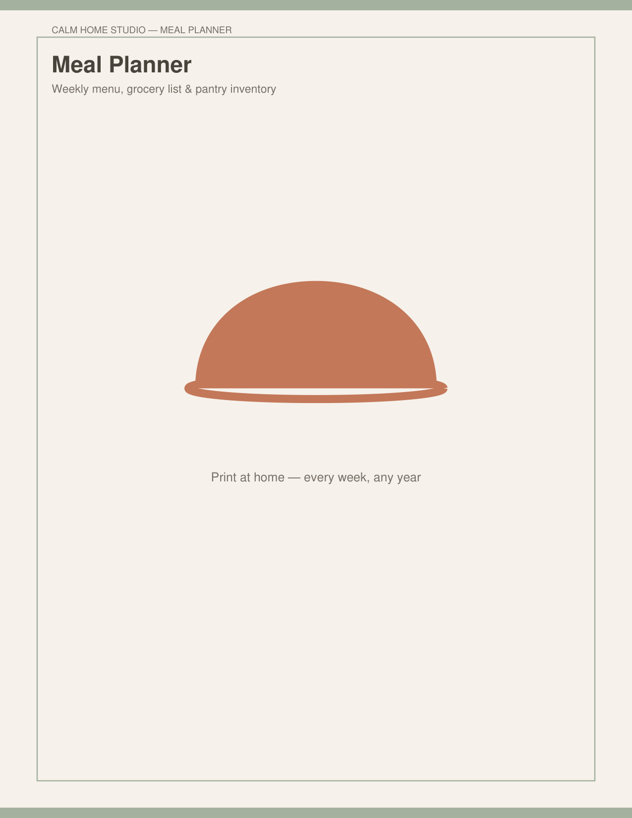 Meal Planner — product cover