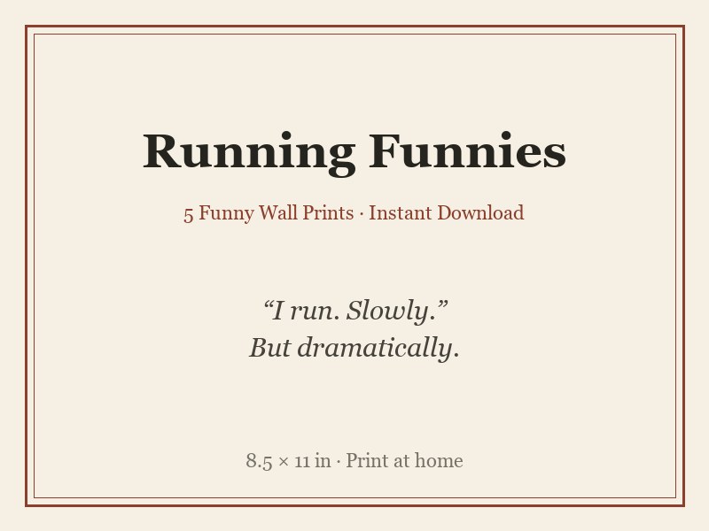Running Funnies (5 Wall Prints) — product cover