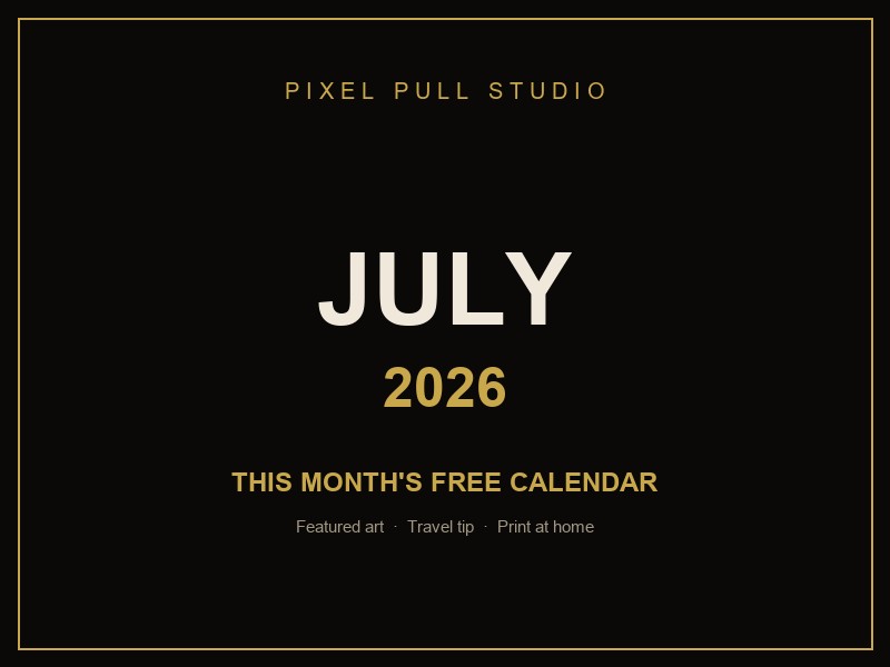 "This Month's Free Calendar" — product cover